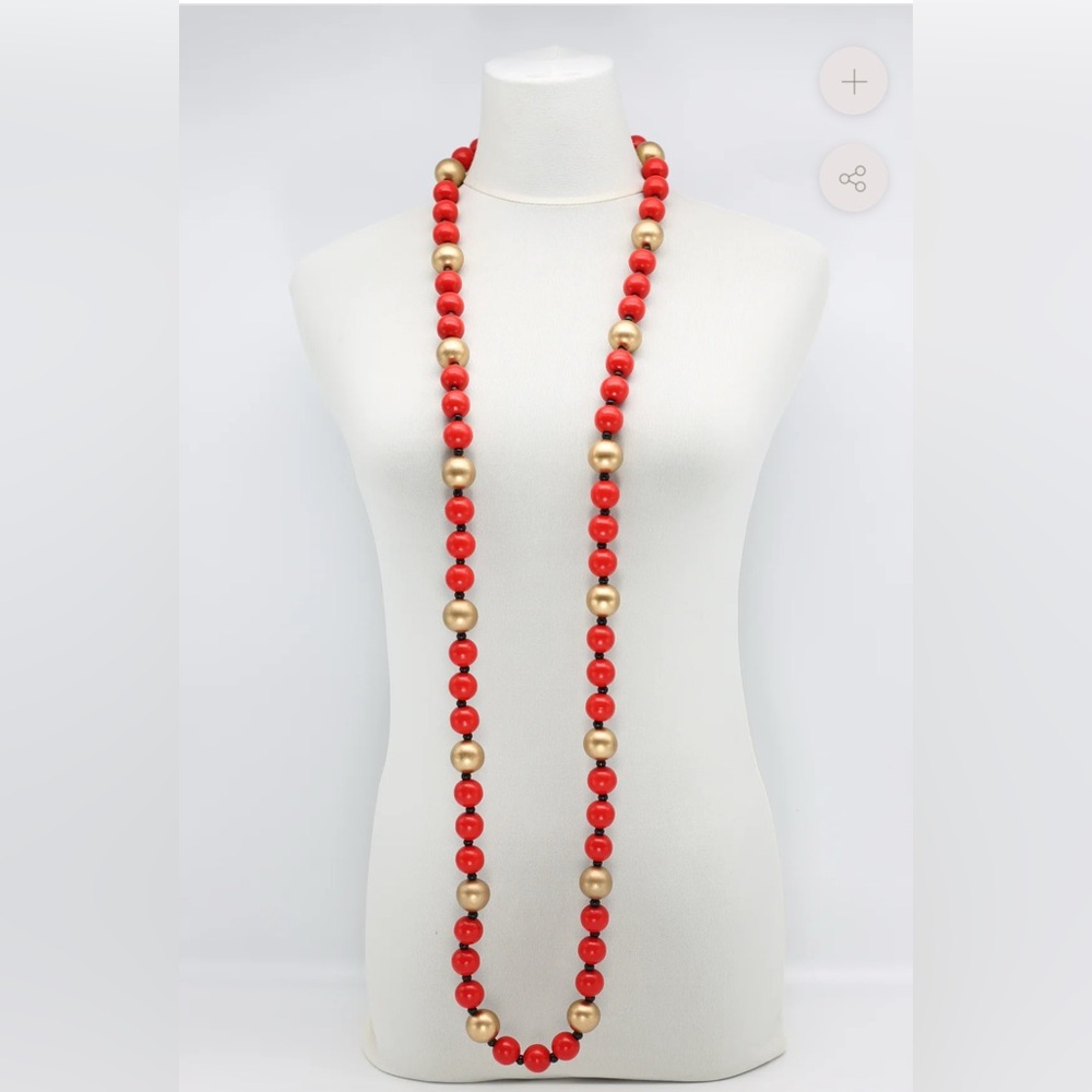 Jianhui London Recycled Wood Round Beads Necklace